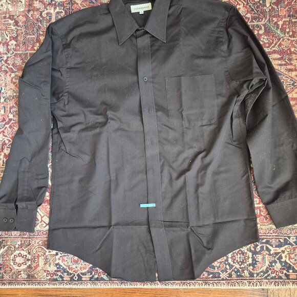 YvesSaintLaurent Men's dress shirt, black, with pocket, 16/34/35 - Picture 1 of 3